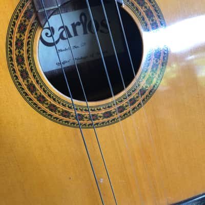 Carlos Model No. 228 1978 Classical Guitar Made in Korea 1978 w/ Original Case image 2