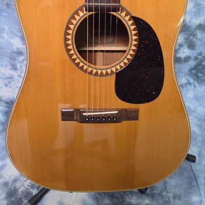 Vintage 1981 Japan Hand Made Alvarez Model 5017 Dreadnought Solid Spruce Top X-Braced New Strings Pro Setup Newer Gigbag image 2