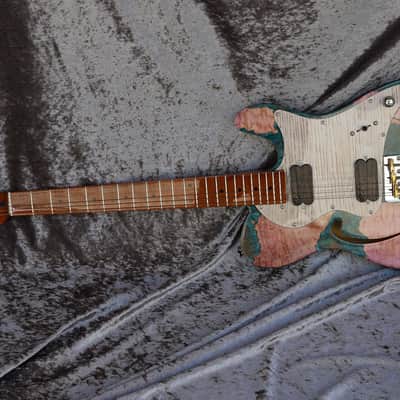 Build to order GB Liuteria Traditional Tele Semi Hollow fuchsia mapple and resin image 7
