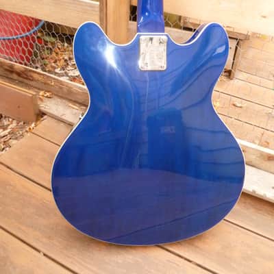 Oscar Schmidt OE-30 Delta King  Deep Blue Archtop image 3