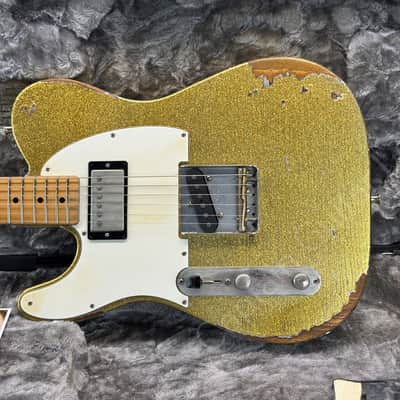 2001 Fender Custom Shop - 51 Nocaster Lefty - Heavy Relic Goldsparkle Refin by Nick Page - ID 5753 image 1