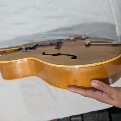 1951 Gibson Electric Tenor Archtop Guitar – 4 String – Blonde – P90 – A-7233 – Case image 10