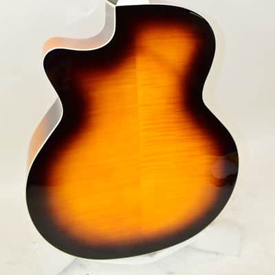 Guild F-2512CE Deluxe 12-String Cutaway Jumbo Acoustic Electric Guitar, Antique Burst image 13