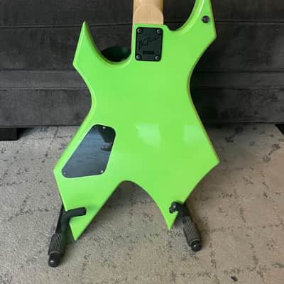 B.C. Rich NJ Series Warlock Bass 1985 - Lime Green MIJ image 5