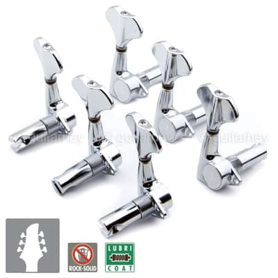 NEW Gotoh GB707 6-String Bass Machine Heads Set TUNERS w/ Screws 3x3 - CHROME image 1