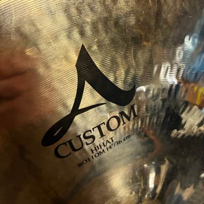 Zildjian 14" A Custom Hi-Hat Cymbals (Pair) 1991 - Present - Brilliant image 5