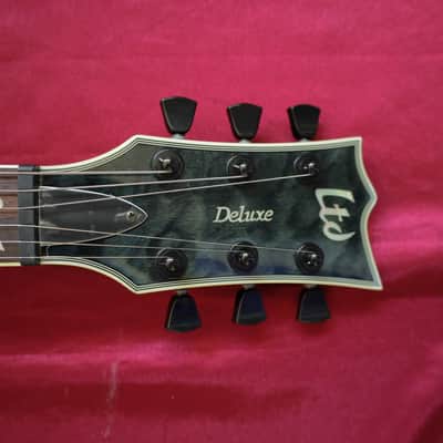 ESP LTD EC-1000 Piezo with Rosewood Fretboard 2017 - See Thru Black image 4