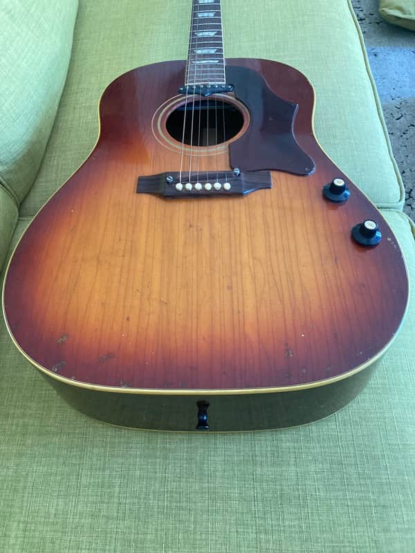Gibson J-160E 1968 - sunburst P-90 image 1