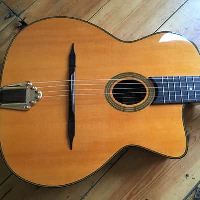 Aria MM-20 Maccaferri Gypsy Jazz Manouche Acoustic Guitar Oval Soundhole 2010s Natural image 1