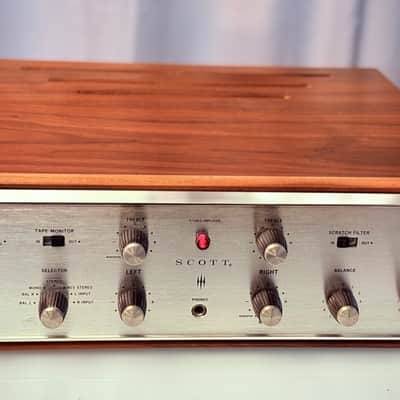 🎶✨ H.H. Scott 222D/222-D Tube Integrated Amplifier w/ Wood Case — Serviced EL84 / 7189 Vintage Hi-Fi image 3