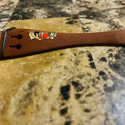 Hill Model Guarneri Crest Boxwood Tailpiece with Gold-Enamel image 7