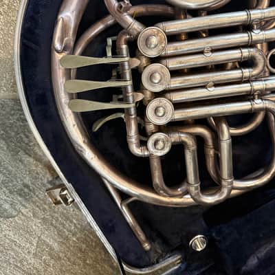 C. G. Conn Silver 6D Double French horn. Made in USA image 2