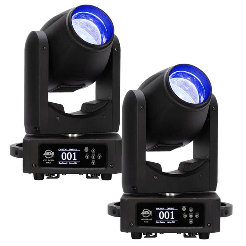 (2) American DJ VIZI Beam RX2 Moving Head Fixture Bundle image 1