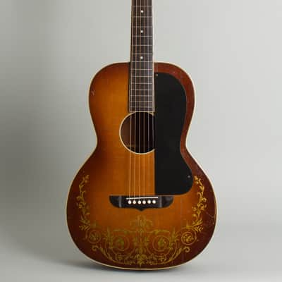 Kay Kraft  Jumbo Style A Acoustic Guitar,  c. 1932, black gig bag case. image 1