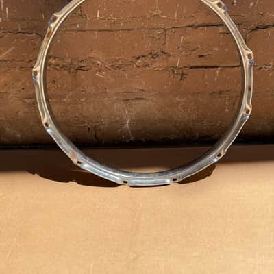 Unbranded 14.5" 12-Lug Triple-Flanged Drum Hoop Rim Chrome Steel - Used image 4