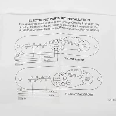 1996 Fender OEM Telecaster POTS CTS 1 Meg Pot Kit AVRI '52 AVRI w/Orginal Installation Kit 1990s USA image 3
