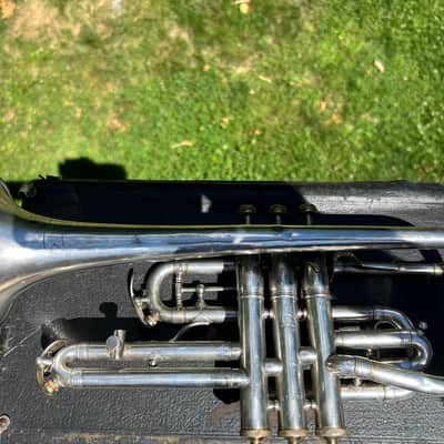 Buescher True Tone Silver Cornet — Elkhart, IN — Serial #11300 (~1908-1909) — PAT. OCT. 29, 07 — Plays Well image 4