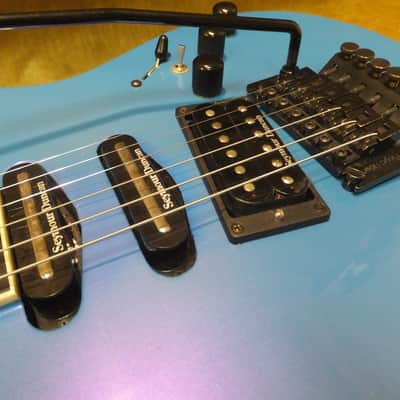 1986 Kramer USA Stagemaster Deluxe Rare Flip Flop Blue Graphic Duncans,Floyd,Exc Free US Shipping! image 11