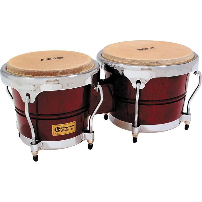 Latin Percussion LPP601-DWC Performer Series Bongos with Chrome Hardware image 1