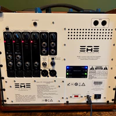 Elite Acoustics "EAE" D6-58 120 Watt Rechargeable Battery Powered Amp and 6 Channel Mixer - wood finish image 3