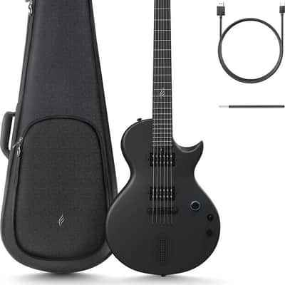 Enya Music Nova Go Sonic: Carbon Fiber Smart Electric Guitar in Black Finish