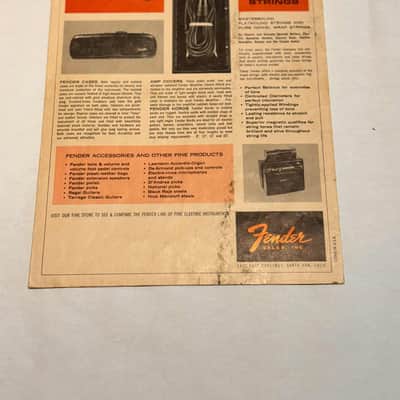 Fender ORIGINAL Fine Electric Instruments Catalog 65-66 image 7