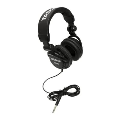 Tascam TH-02-B Foldable Ear Cup Closed Back Studio Grade Headphone image 2