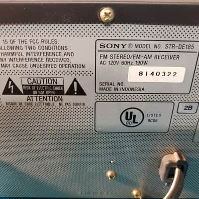 USED SONY STR-DE185 100 WATT AUDIO VIDEO RECEIVER WITH TESTED WORKING image 6