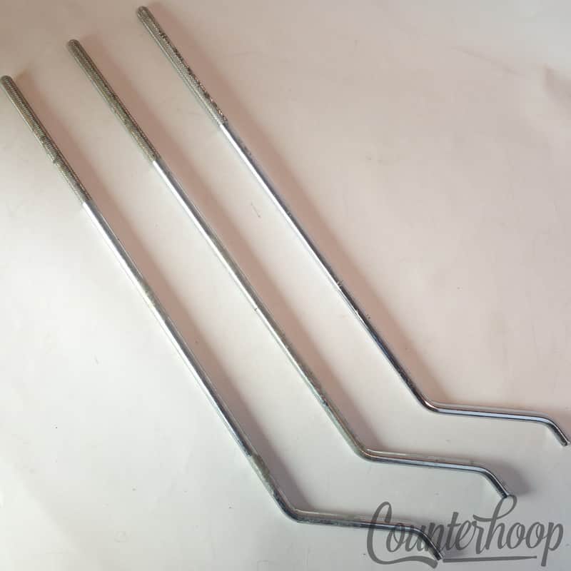 *Slingerland 3x 20" Floor Tom Drum Legs 14,16" Chrome Cross Knurling Vintage 60s image 1