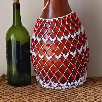 Sekere (large Yoruba-style netted gourd rattle) image 1