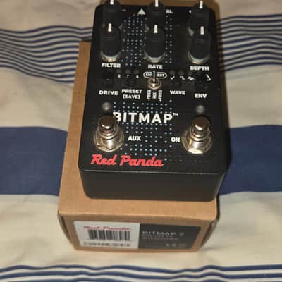 Red Panda Bitmap 2 2021 - Black plus Loopi Aux4 Footswitch image 1