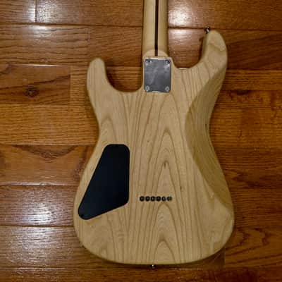 Super-Strat Style Electric Guitar - Natural Finish, Dual Humbucker, w/ Hardshell Case image 11