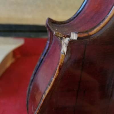Francois Salzard Antique Violin/Old Time Fiddle W/GSB Wood Case image 8