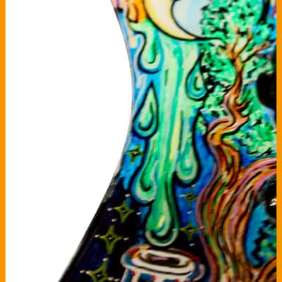 One Off BootLegger Guitar Absinthe Green Fairy 2025 - Custom Art California Build image 25