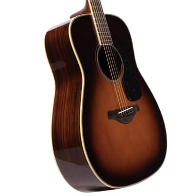 Yamaha FG830TBS Acoustic Guitar, Solid Sitka Spruce, Rosewood, Tobacco Sunburst image 2