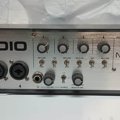 M-Audio M-Track Quad 4x4 Audio/MIDI Interface 2010s - Silver/Black image 1