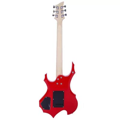 Flamed-Style Electric Guitar Kit – HSH Pickup, Tremolo, 24 Frets, Red Finish | Beginner to Pro + Bag, Strap & Pick image 3