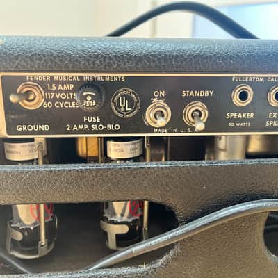 Fender Bassman AB165 Tube Amp Head 1966 - Black image 4