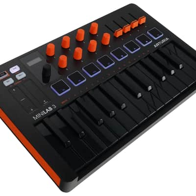 Arturia MINILAB 3 Orange 25 key MIDI USB Keyboard Controller+Abletone Live Lite
