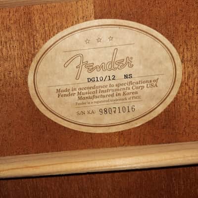 Fender  DG 10 / 12 String Natural image 8