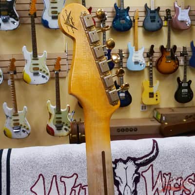 Fender Custom Shop Limited Edition 70th Anniversary 1954 Stratocaster Hardtail Relic Nocaster Blonde with Black Pickguard & Gold Hardware 6.90 LBS image 11
