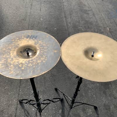 Sabian 14" HH Hand Hammered Fusion Hi-Hat Cymbals (Pair) 1992 - 2015 - Natural image 2