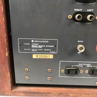 Vintage Kenwood 700M Stereo Power Amplifier w/ Cabinet image 8