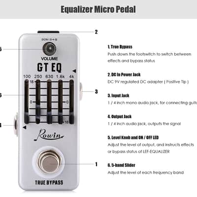 Rowin GT EQ LEF-317A Guitar Equalizer Micro Pedal image 6