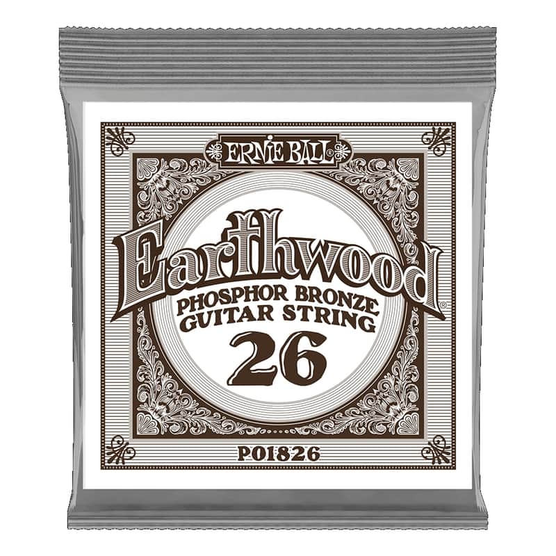 Ernie Ball .026 Earthwood Phosphor Bronze Guitar Strings 6 Pack image 1