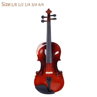 4/4 Natural Maple Wood Acoustic Violin Fiddle Set School Band Student image 2