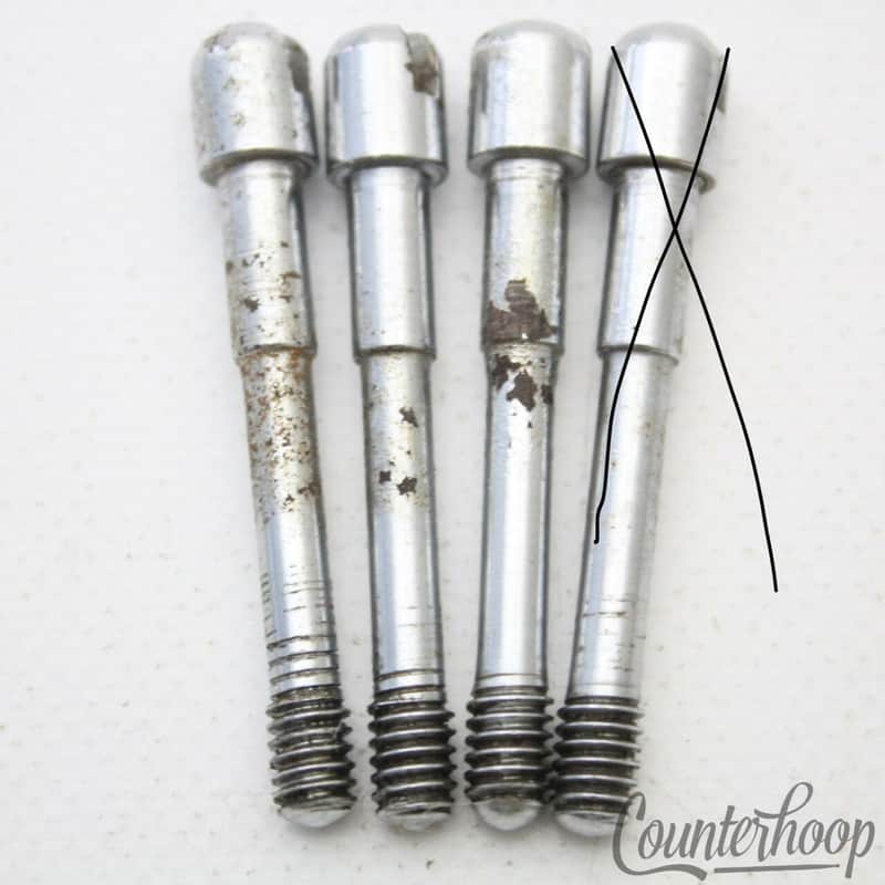 Premier 3x 1 5/8"Slotted Tension T-Rods Snare/Floor Tom Drum Elite Vintage60s UK image 1