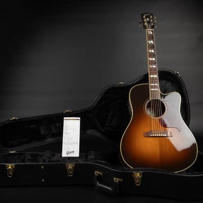 2014 Gibson Hummingbird Pro EC - Vintage Sunburst | USA Montana Square Shoulder Dreadnought Cutaway Pickup | CoA OHSC image 1