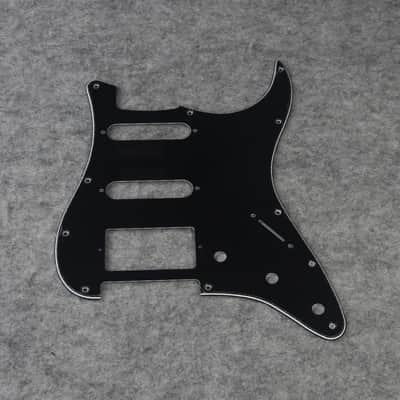 11 Holes HSS Pickguard ST Style Guitar Pickguard Pickguard Scratchplate with Screws,3Ply Black image 2