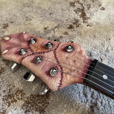 Destroyed Human Skin Custom Flying V Zemaitis image 4